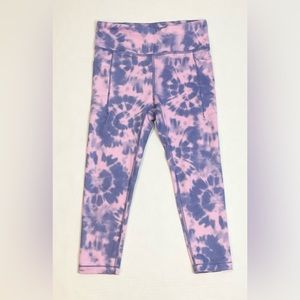Girls Size 8-10 (Medium) Athleta Girl “High Rise Stash Your Treasures” pink/gray